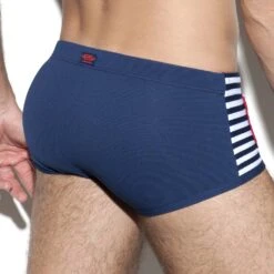 Boxer De Bain ES Collection Sailor 1921 -Magasin De Lingerie De Mode Boxerbain escollection 1921 bleu 3