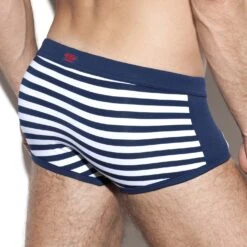 Boxer De Bain ES Collection Flowery Sailor 1924 -Magasin De Lingerie De Mode Boxerbain escollection 1924 bleu 3