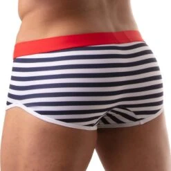 Boxer De Bain Iconic Swim TOF PARIS TOF207BU -Magasin De Lingerie De Mode Boxerbain tof tof207bu raye 3 1