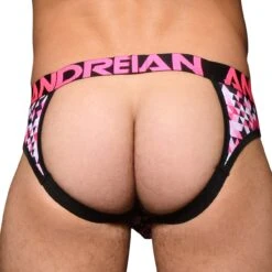 Jock Strap Andrew Christian Triangles Frame 92546 -Magasin De Lingerie De Mode JockStrap ac 92546 rose 3