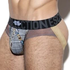 Jock Strap ES Collection Wild Print UN330 -Magasin De Lingerie De Mode Jockstrap escollection UN330 marron 4