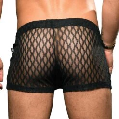 Short Andrew Christian Sexy Lace 6653 -Magasin De Lingerie De Mode Short ac 6653 noir 3
