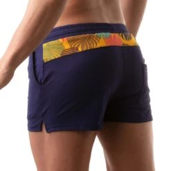 Short De Bain Floral Swim TOF PARIS TOF194J -Magasin De Lingerie De Mode Shortbain tof TOF194J jaune 3