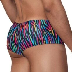 Shorty Xtremen Disco Zebra 91147 -Magasin De Lingerie De Mode Shorty xtremen 91147 noir 3