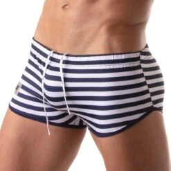 Shorty De Bain Iconic Swim TOF PARIS TOF208BU -Magasin De Lingerie De Mode Shortybain tof TOF208BU raye 4