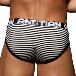 Slip Andrew Christian Fly Stripe Almost Naked 92738 -Magasin De Lingerie De Mode Slip ac 92738 noir 3