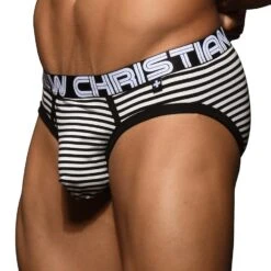 Slip Andrew Christian Fly Stripe Almost Naked 92738 -Magasin De Lingerie De Mode Slip ac 92738 noir 4