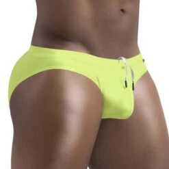 Slip De Bain X4D SW SW ErgoWear Neon EW1414 -Magasin De Lingerie De Mode Slipbain ergo EW1414 jaune 4