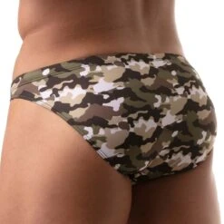 Slip De Bain Iconic Swim TOF PARIS TOF205K -Magasin De Lingerie De Mode Slipbain tof TOF205K camo 3 1