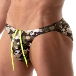 Slip De Bain Iconic Swim TOF PARIS TOF205K -Magasin De Lingerie De Mode Slipbain tof TOF205K camo 4 1