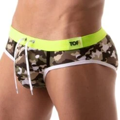 Slip De Bain Iconic Swim TOF PARIS TOF206K -Magasin De Lingerie De Mode Slipbain tof TOF206K camo 4 1