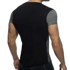 T-Shirt Addicted Mini Stripes AD901 -Magasin De Lingerie De Mode TShirt addicted AD901 noir 3