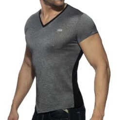 T-Shirt Addicted Mini Stripes AD901 -Magasin De Lingerie De Mode TShirt addicted AD901 noir 4