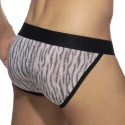 Tanga Addicted Tiger Print AD974 -Magasin De Lingerie De Mode Tanga addicted AD974 gris 3