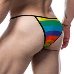 Tanga Cut4Men Rainbow C4M12 -Magasin De Lingerie De Mode Tanga c4m C4M12 multicolor 3