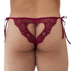 Tanga Candyman Lace Heart 99579 -Magasin De Lingerie De Mode Tanga candy 99579 bordeau 3