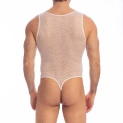 Body L Homme Invisible La Crème UW31VEI -Magasin De Lingerie De Mode body hi uw31vei blanc 3