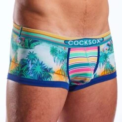 Boxer CockSox Florida Keys CX68N -Magasin De Lingerie De Mode boxer cocksox cx68n jaune 4