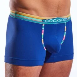 Boxer CockSox Palm Beach Blue CX94 -Magasin De Lingerie De Mode boxer cocksox cx94 bleu 4