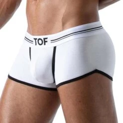 Pack De 3 Boxers French TOF PARIS TOF168B -Magasin De Lingerie De Mode boxer tof TOF168B blanc 4