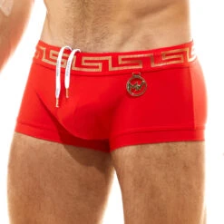 Boxer De Bain Modus Vivendi Glam Meander AS2121 -Magasin De Lingerie De Mode boxerbain as2121 rouge 4