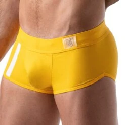 Boxer De Bain XL Push Up TOF PARIS TOF118J -Magasin De Lingerie De Mode boxerbain tof TOF118J jaune 4