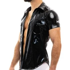 Chemise Modus Vivendi Viral Vinyl 08041 -Magasin De Lingerie De Mode chemise modus 08041 noir 4