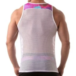 Débardeur Floral Mesh TOF PARIS TOF196P -Magasin De Lingerie De Mode debardeur tof tof196p rose 3