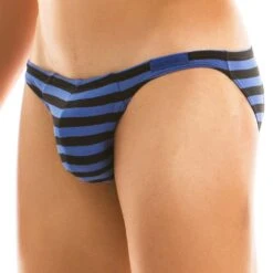 Jock Slip Modus Vivendi Stripped 11911 -Magasin De Lingerie De Mode emptybottom modus 11911 bleu 4