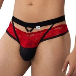 Jock Strap Candyman Lace 99627 -Magasin De Lingerie De Mode jockstrap candy 99627 rouge 4