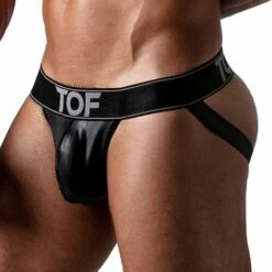 Jock Strap Vinyl TOF PARIS TOF160N -Magasin De Lingerie De Mode jockstrap tof tof160n noir 4