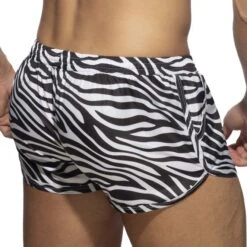 Short De Bain Addicted Zebra ADS306 -Magasin De Lingerie De Mode short addicted ads306 noir 3