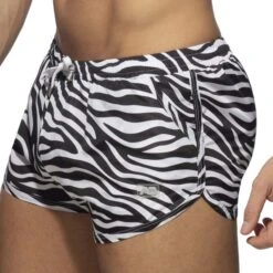 Short De Bain Addicted Zebra ADS306 -Magasin De Lingerie De Mode short addicted ads306 noir 4