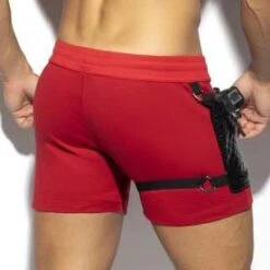 Short ES Collection Removable Pocket Sports SP287 -Magasin De Lingerie De Mode short esco sp287 rouge 3