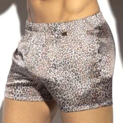Short ES Collection Leopard Lounge UN451 -Magasin De Lingerie De Mode short esco un451 marron 4