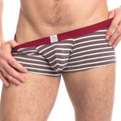 Shorty L Homme Invisible Ruby & Graphite MY39RUB -Magasin De Lingerie De Mode short hi my39rub raye 4