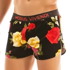 Short Modus Vivendi Floral 15961 -Magasin De Lingerie De Mode short modus 15961 noir 4