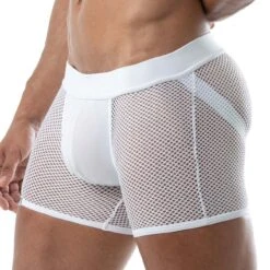 Short Circuit Mesh TOF PARIS TOF239B -Magasin De Lingerie De Mode short tof TOF239B blanc 4