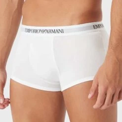 Pack 3 Shortys Emporio Armani 111610 C722 -Magasin De Lingerie De Mode shorty ea 111610c722 blanc 4