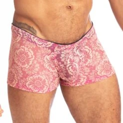 Shorty L Homme Invisible La Fleur Rose MY14LFR -Magasin De Lingerie De Mode shorty hi MY14LFR rose 4