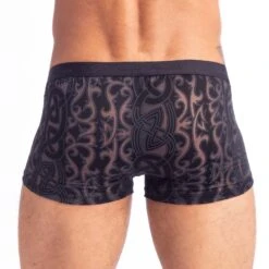Shorty L Homme Invisible Devore Tattoo MY39DEV -Magasin De Lingerie De Mode shorty hi my39dev noir 3