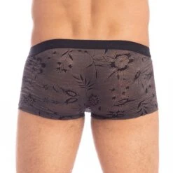 Shorty L Homme Invisible Fleur Noire MY39FLN -Magasin De Lingerie De Mode shorty hi my39fln noir 3
