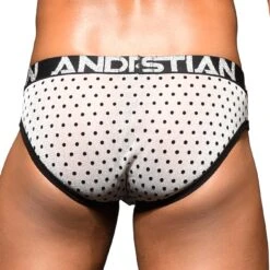 Slip Andrew Christian Sheer Dots 91761 -Magasin De Lingerie De Mode slip ac 91761 blanc 3