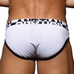 Slip Andrew Christian Almost Naked Mesh Gym 92771 -Magasin De Lingerie De Mode slip ac 92771 blanc 3