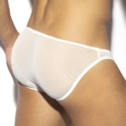 Slip ES Collection Plumetti UN468 -Magasin De Lingerie De Mode slip es un468 blanc 3