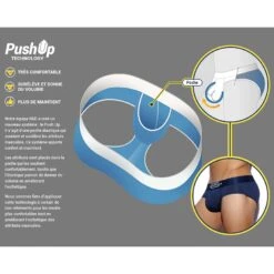 Slip ES Collection Shiny Party Push Up UN444 -Magasin De Lingerie De Mode slip escollection un444 argent 5