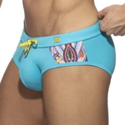 Slip De Bain Addicted Morocco Panel ADS317 -Magasin De Lingerie De Mode slipbain ad ads317 turquoise 4