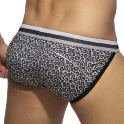 Slip De Bain Addicted Leopard Stripes ADS268 -Magasin De Lingerie De Mode slipbain addicted ads268 gris 3