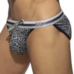 Slip De Bain Addicted Leopard Stripes ADS268 -Magasin De Lingerie De Mode slipbain addicted ads268 gris 4
