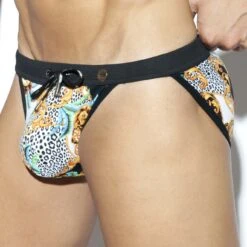 Tanga De Bain ES Collection Baroque Swim 2018 -Magasin De Lingerie De Mode slipbain esco 2018 noir 4